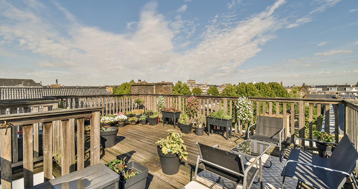 Dachterrasse auf der Garage